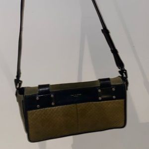 Olive rag & bone suede and leather purse